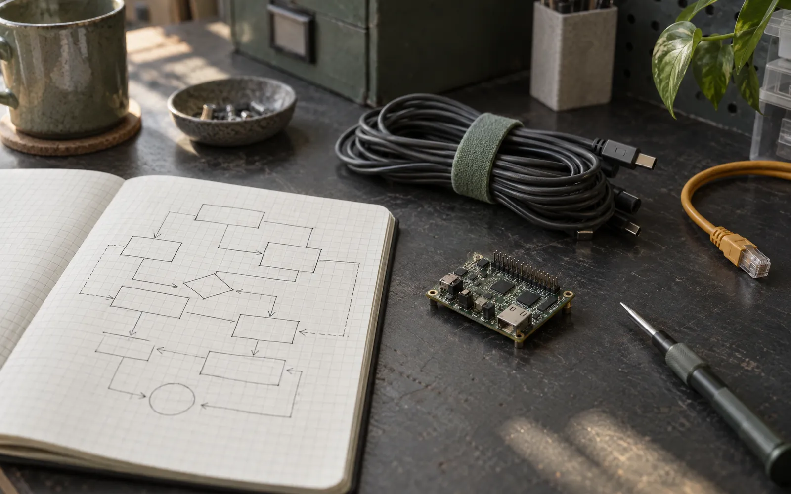 A workbench for planning connected production systems